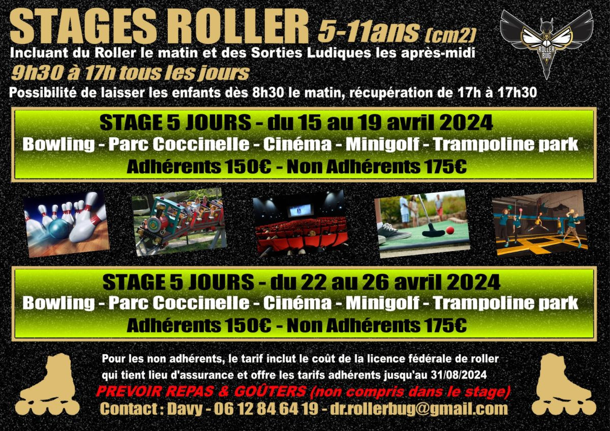 STAGES ROLLER - Avril 2024